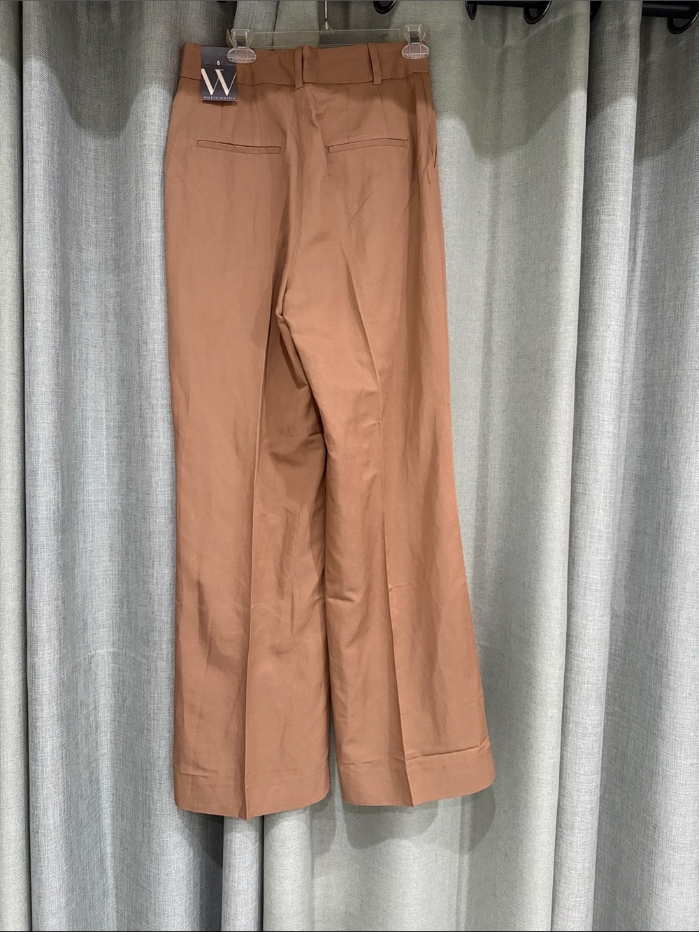 Worthington Wide Leg Trousers in Rust Brown - Picture 3 of 4